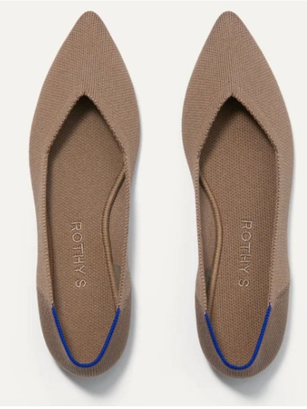 Rothy's The Point Knit Flats – Like New – Taupe/Beige